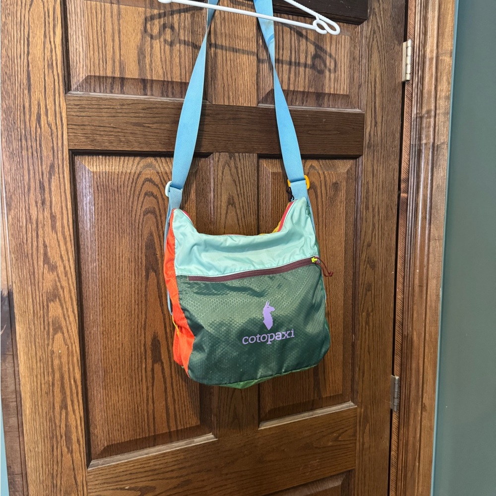 Cotopaxi Colorful Shoulder Bag with Blue Strap